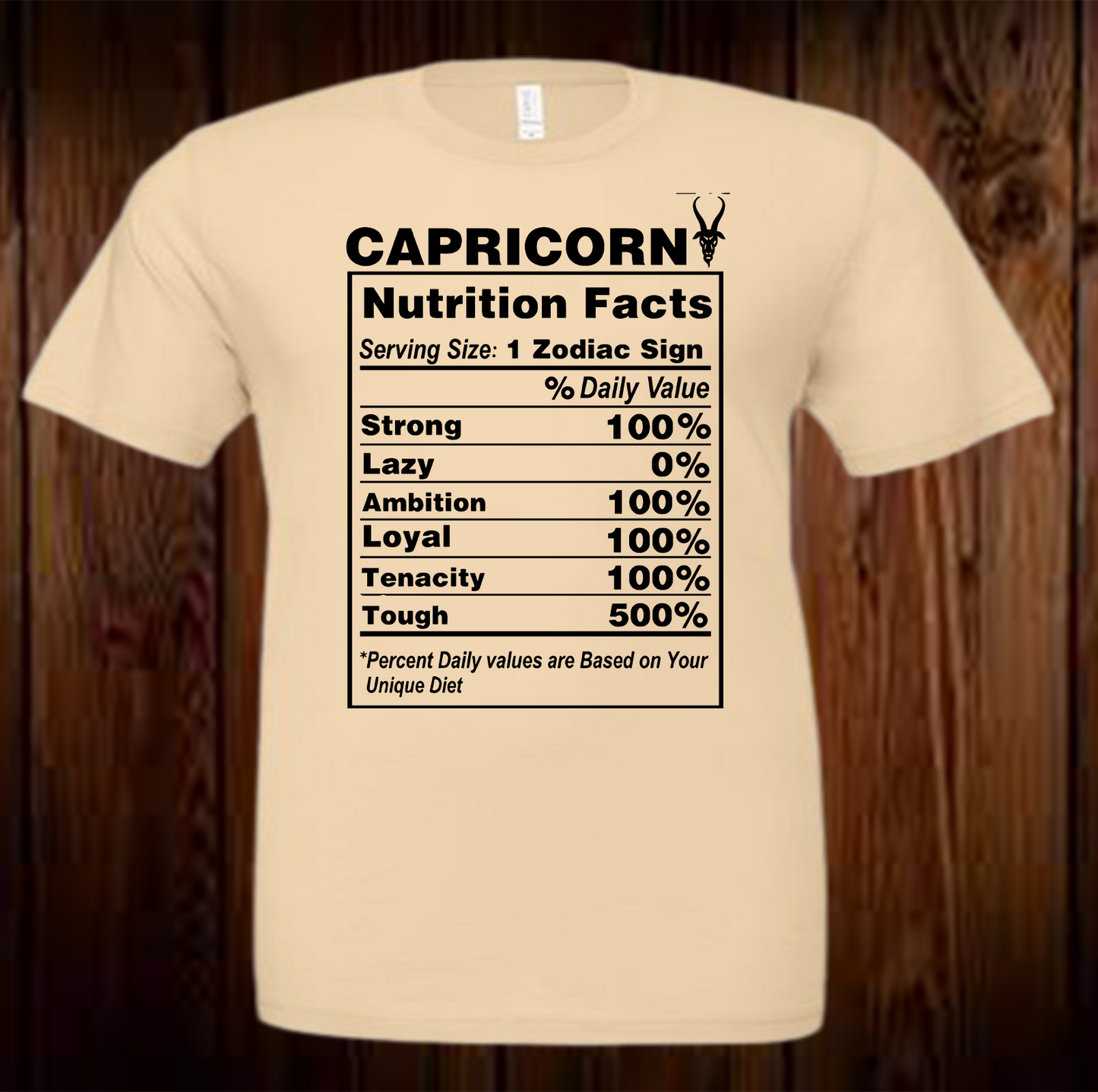 Capricorn Nutrition Facts Shirt