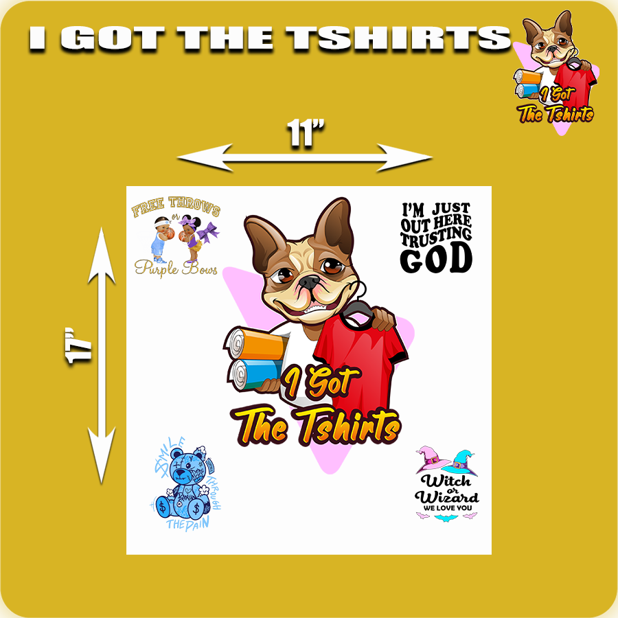 DTF 11"x 17" Custom Transfer (Gang Sheet)