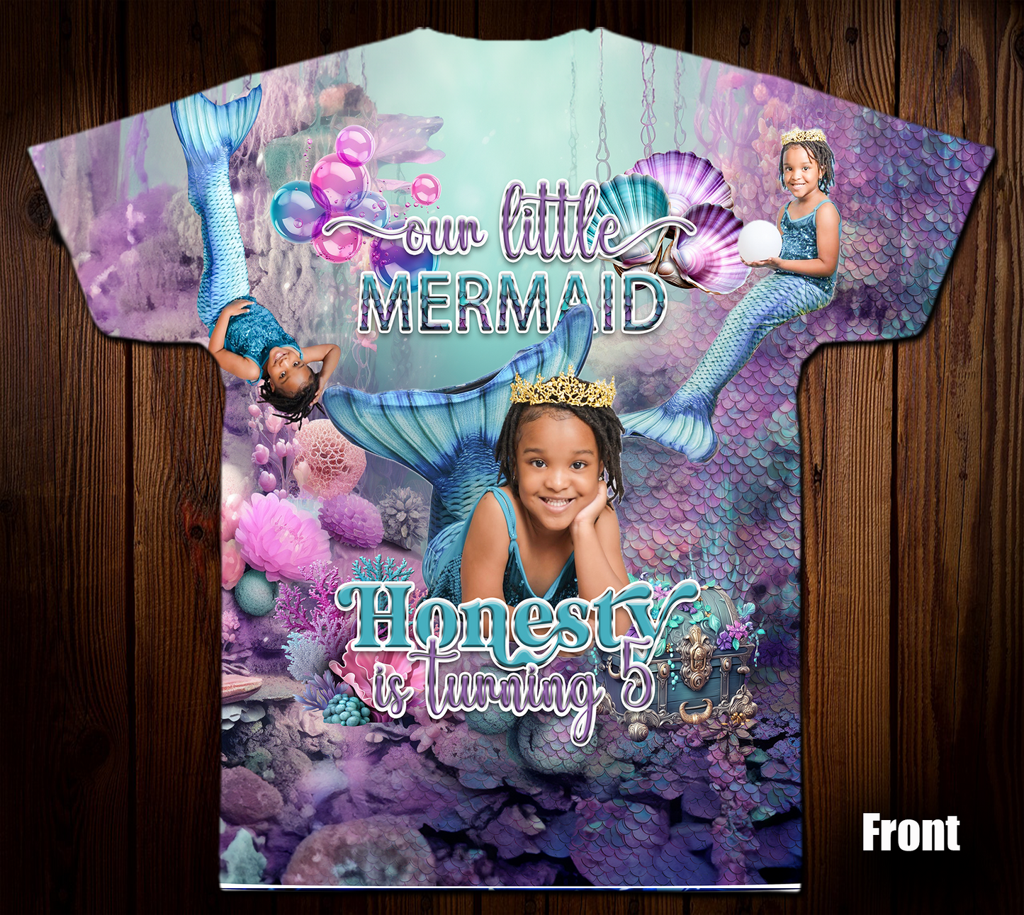Honesty 5 Mermaid Birthday Shirt