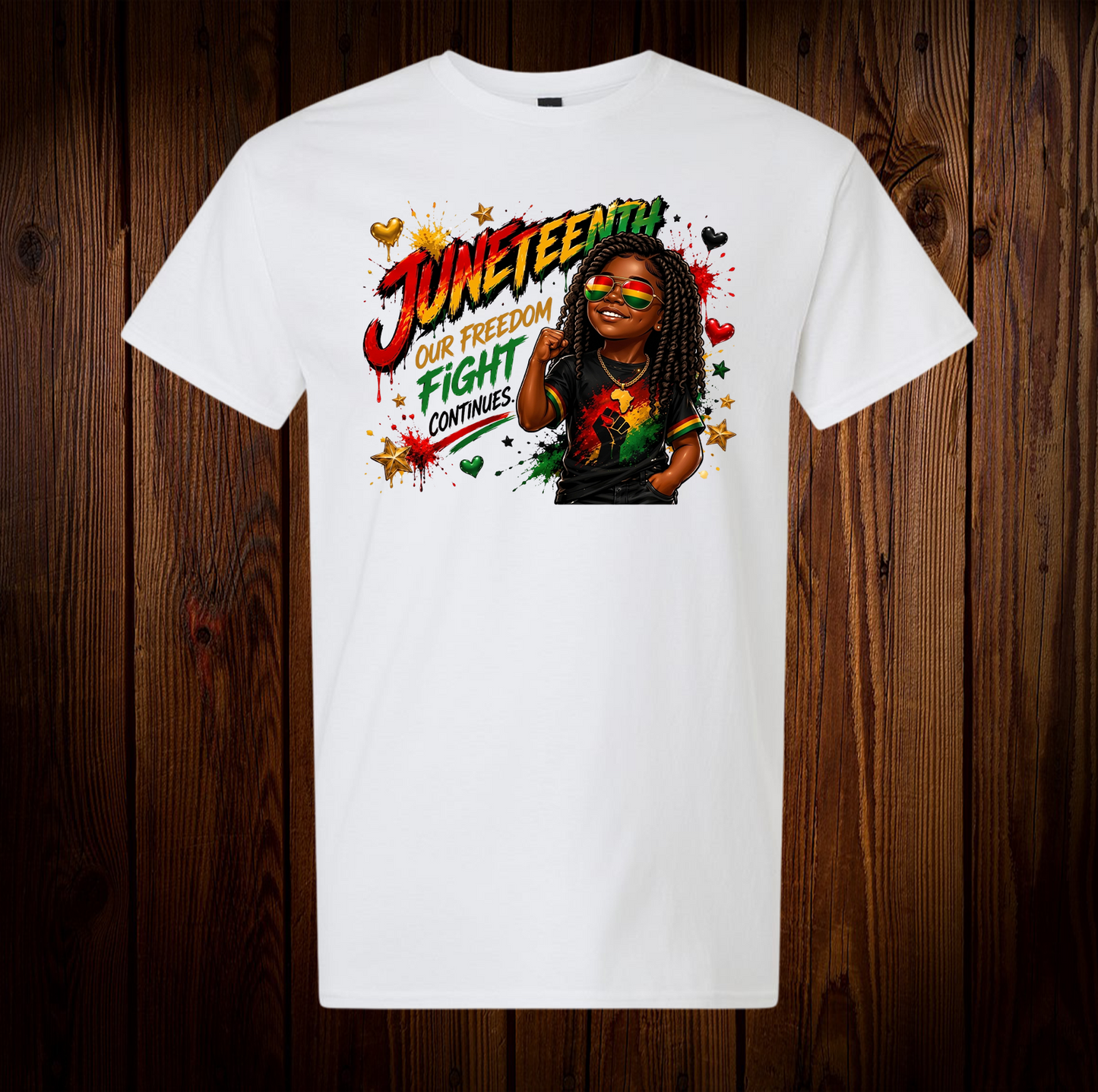 Juneteenth Our Freedom Fight Continues Girl Shirt