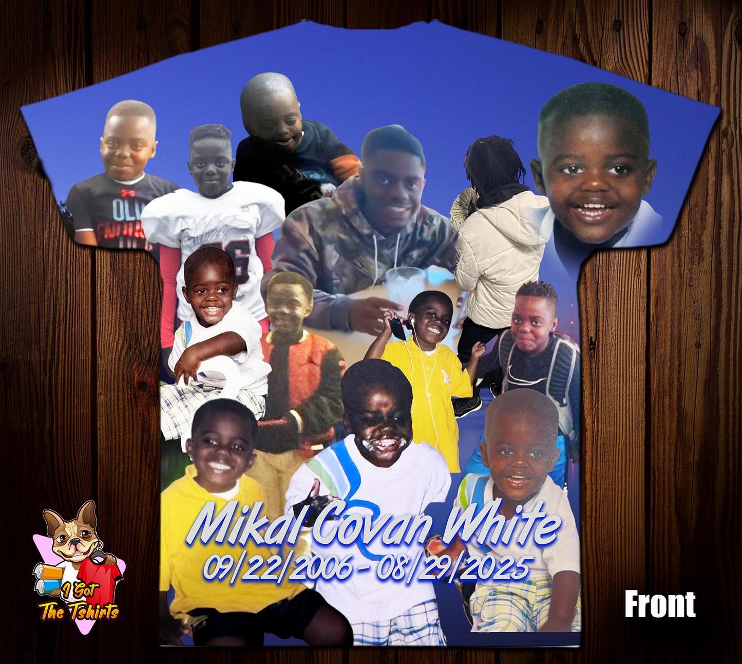 Mikal Covan White Memorial 3D/Allover Shirt