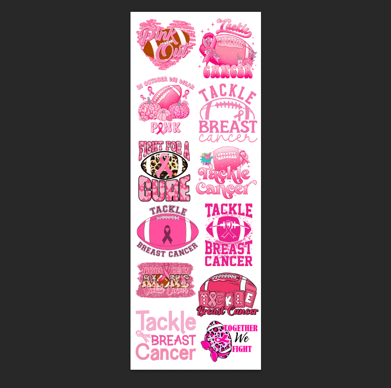 Tackle Cancer Gangsheet 22x60