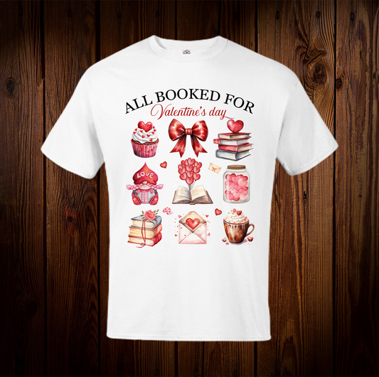 All Booked For Valentines Day Coquette With Cupcake Books And Gnome Shirt