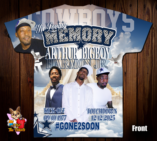 Arthur Bigboy Harmon Jr. Memorial 3D/Allover Shirt