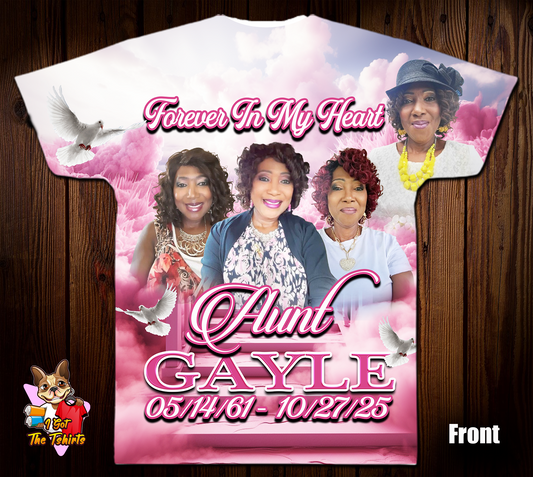 Aunt Gayle Memorial 3D/Allover Shirt