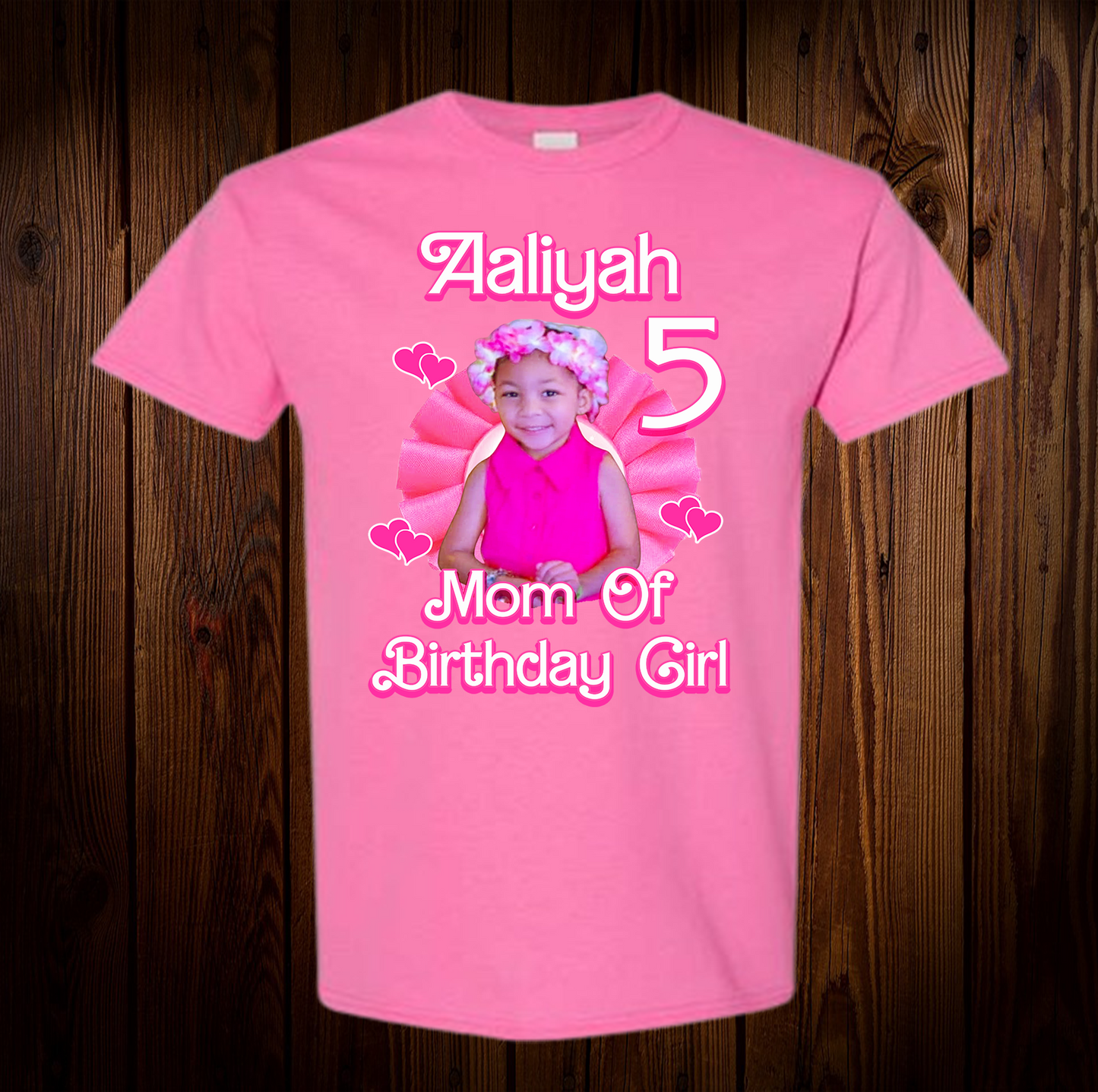 Aaliyah's Barbie 5th Birthday Shirt