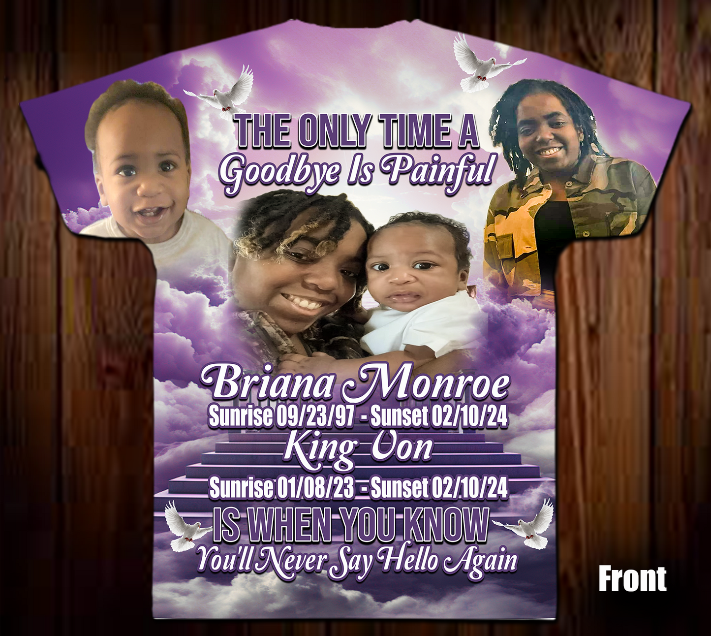 Briana & Von Memorial Shirt #2