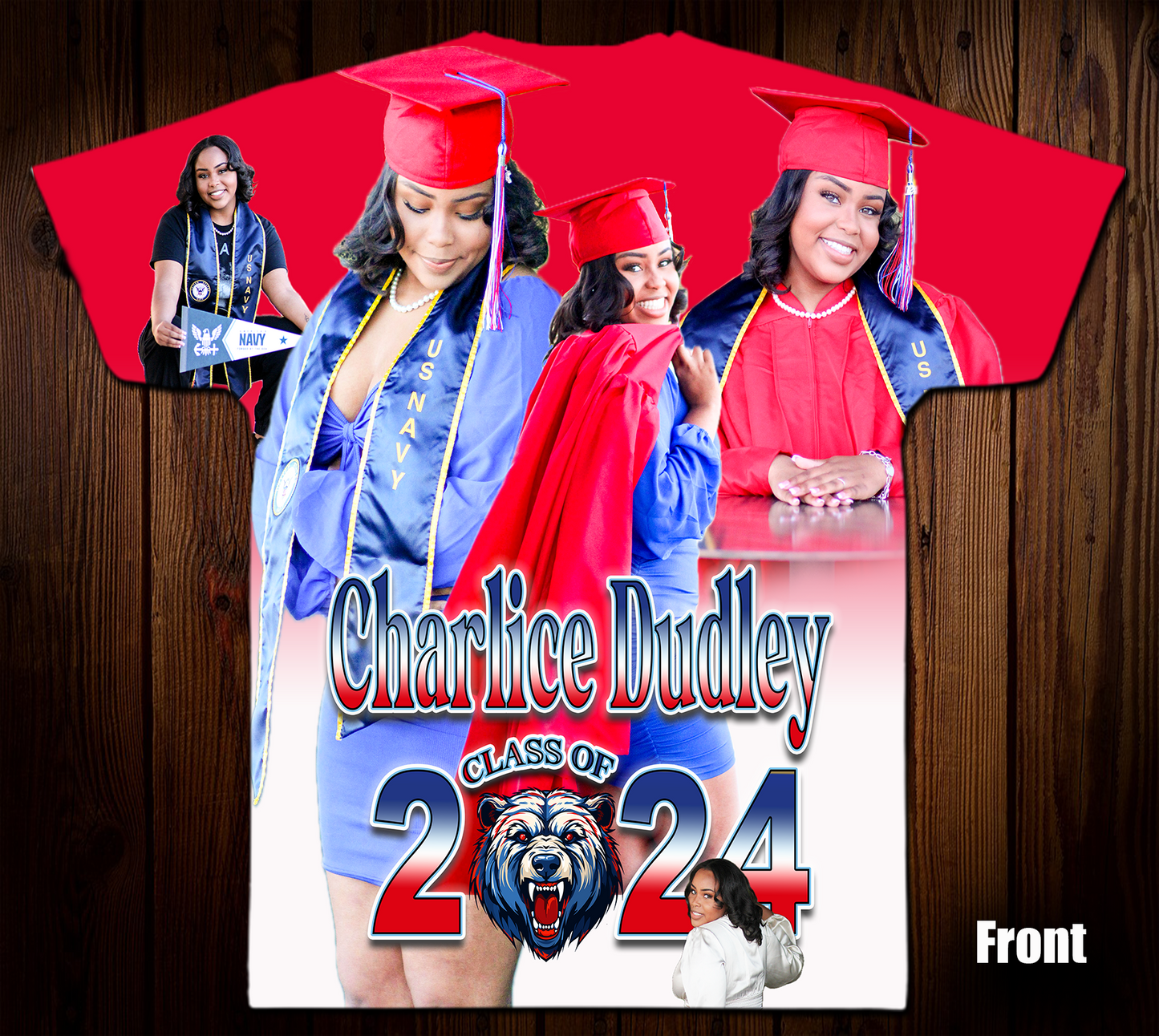 Charlice's 3D/Allover Grad Shirt