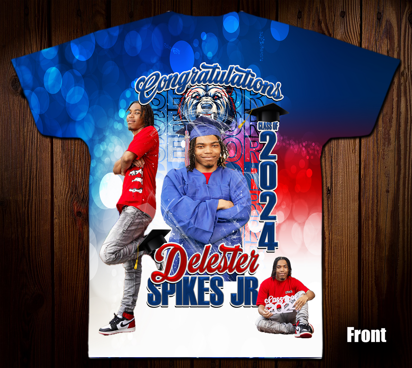 Delester Spikes Jr.'s 3D/Allover Grad Shirt