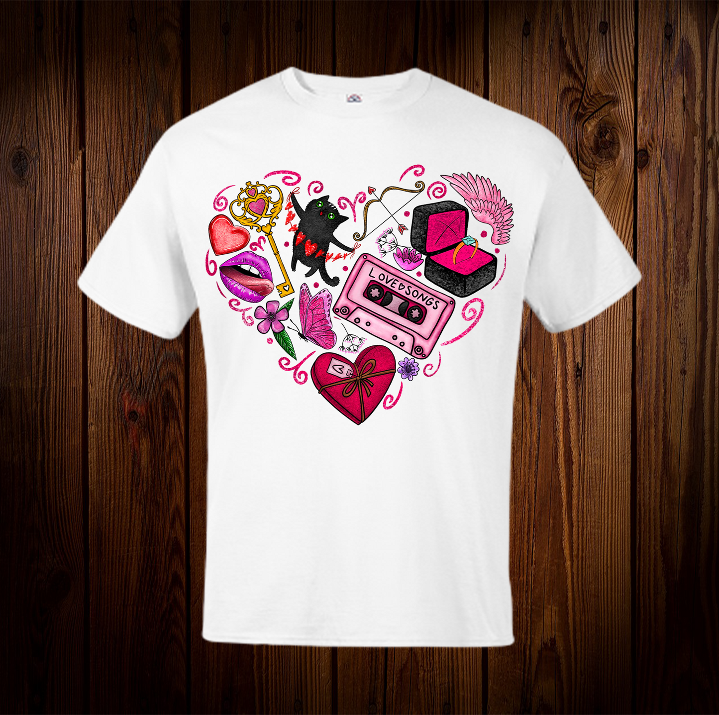 Eclectic Love Songs Valentine Heart Shirt