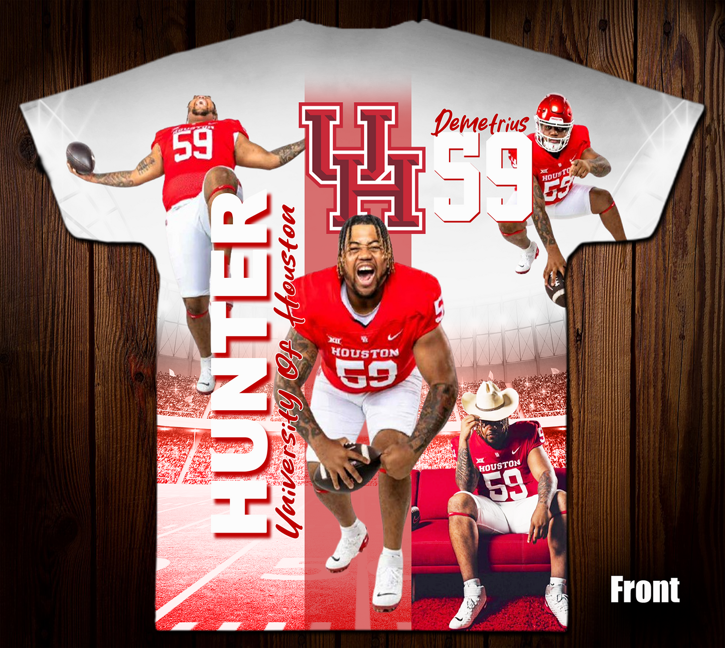 Hunter U Of H 59 Allover Print Shirt