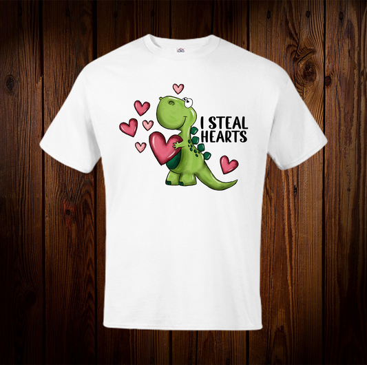 I Steal Hearts Dinosaur Shirt