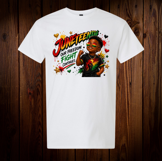Juneteenth Our Freedom Fight Continues Boy Shirt