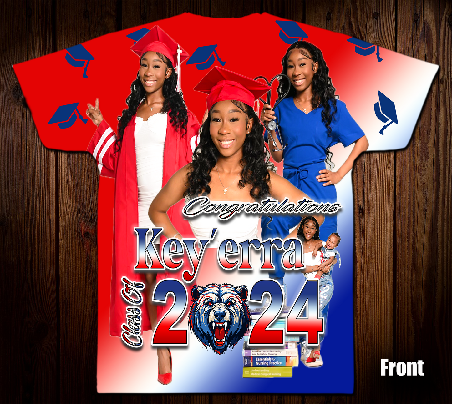 Key'erra's 3D/Allover Grad Shirt