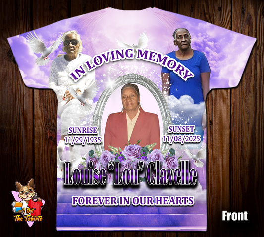 Louise “Lou” Clavelle Memorial 3D/Allover Shirt