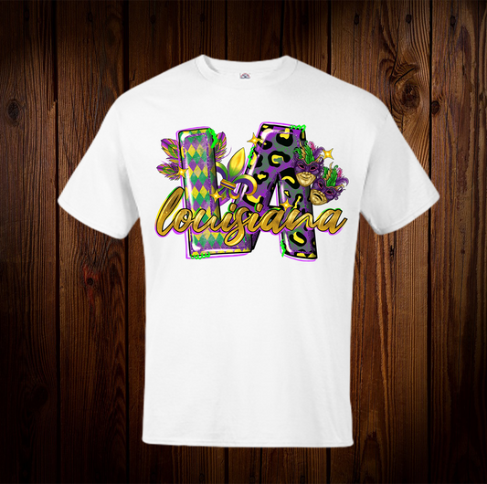 Louisiana Leopard Mardi Gras Shirt