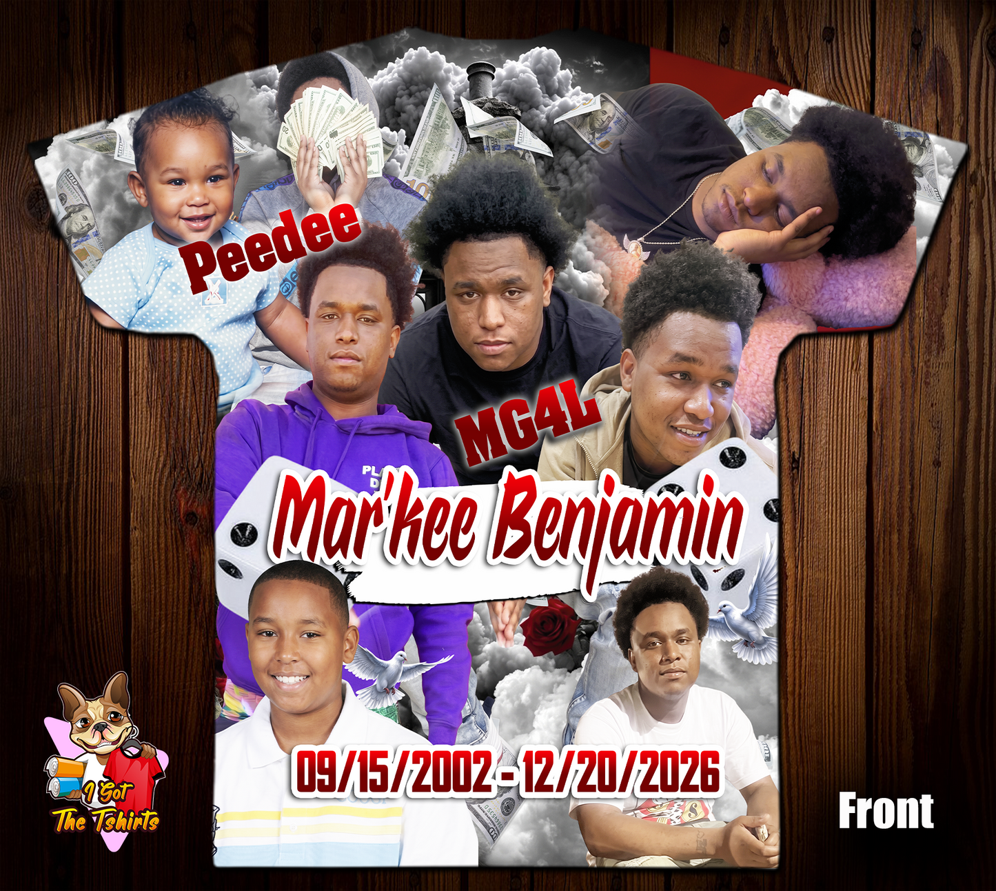 Mar'kee Benjamin Memorial 3D/Allover Shirt