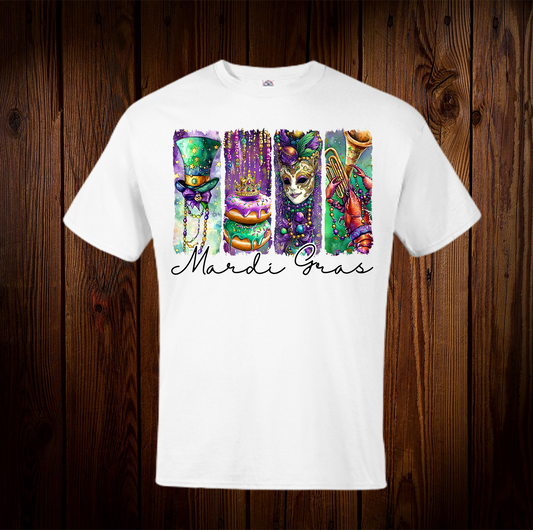 Mardi Gras Beads & Mask Shirt