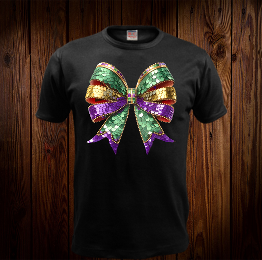 Mardi Gras Bow of Colors Shirt