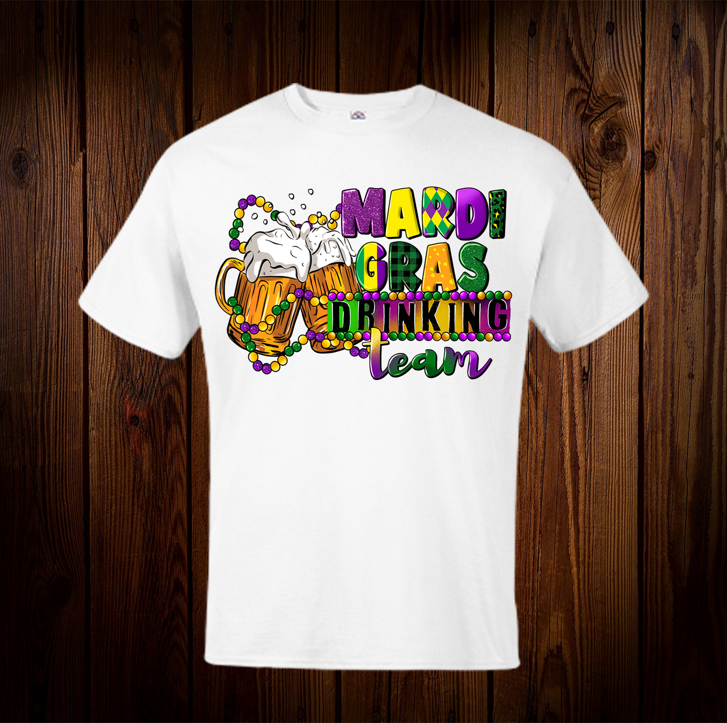 Mardi Gras Drinking Team Shirt