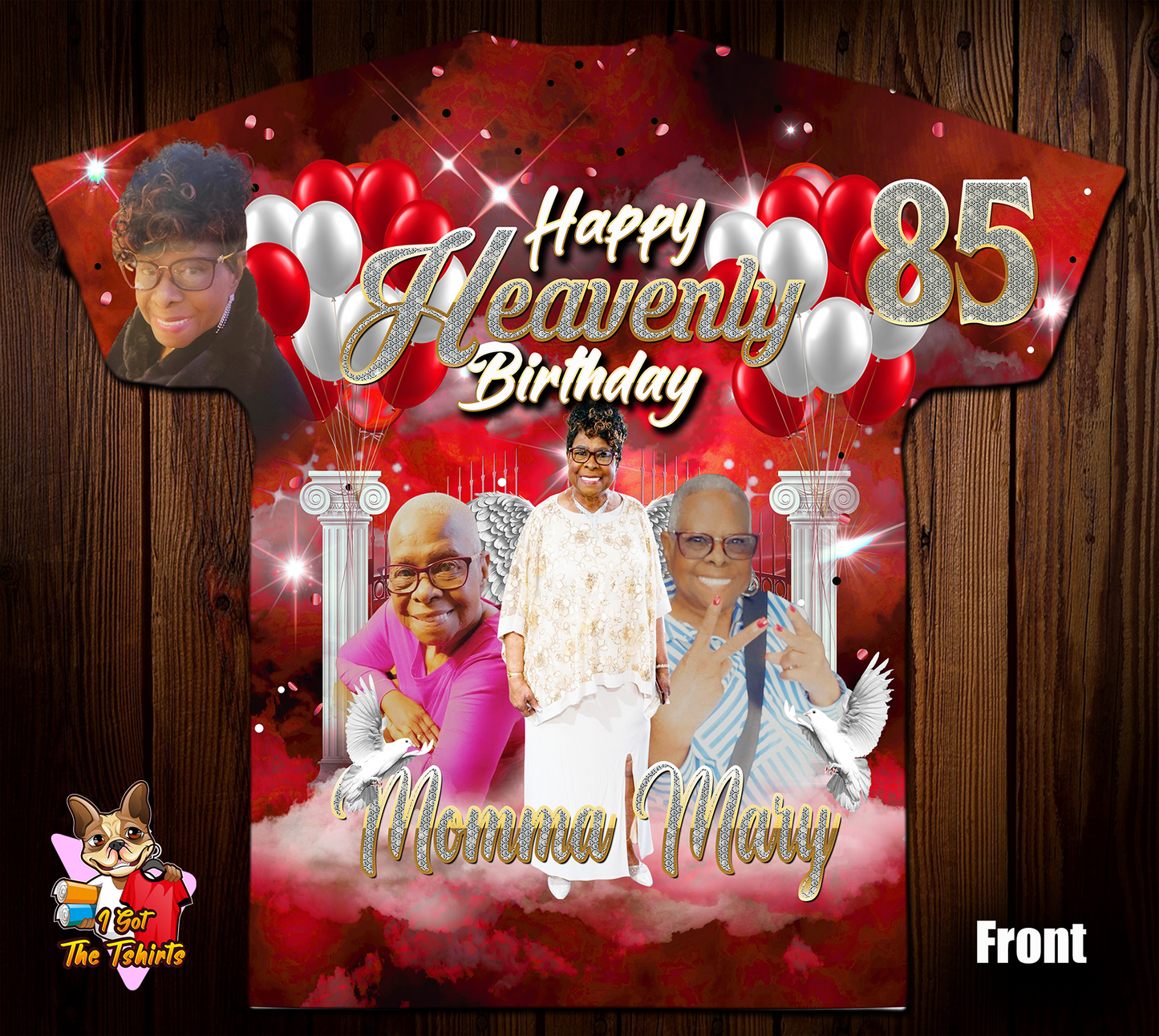 Happy Heavenly Birthday Momma Mary Shirt