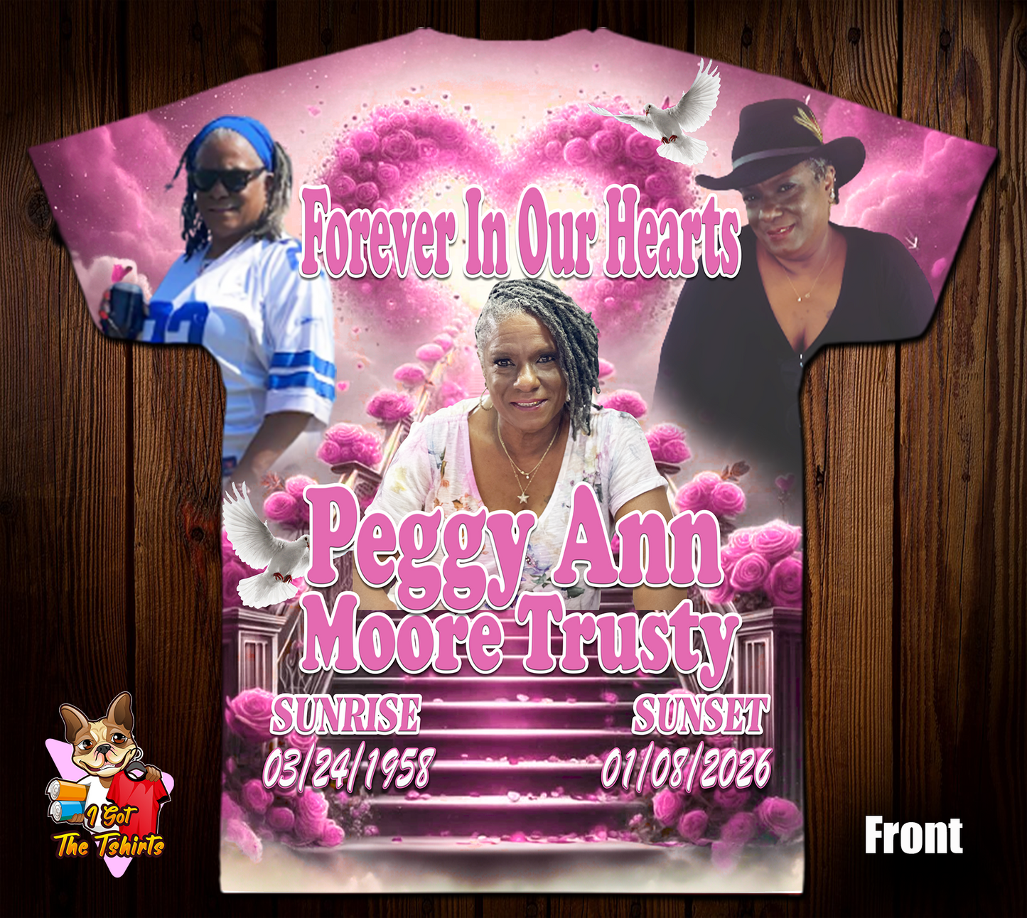 Peggy Ann Moore Trusty Memorial 3D/Allover Shirt