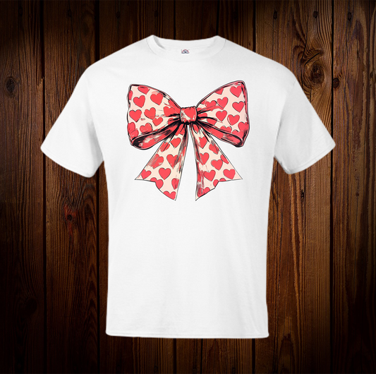 Red And Pink Heart Bow Shirt