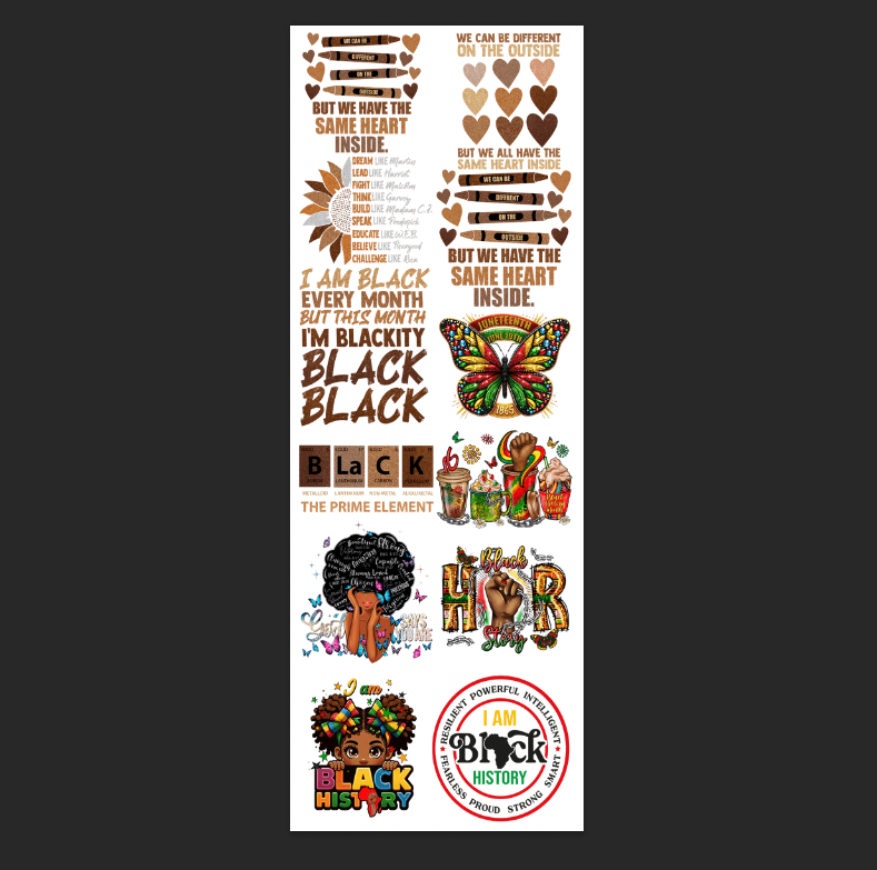 Black History 2 Gangsheet 22x60