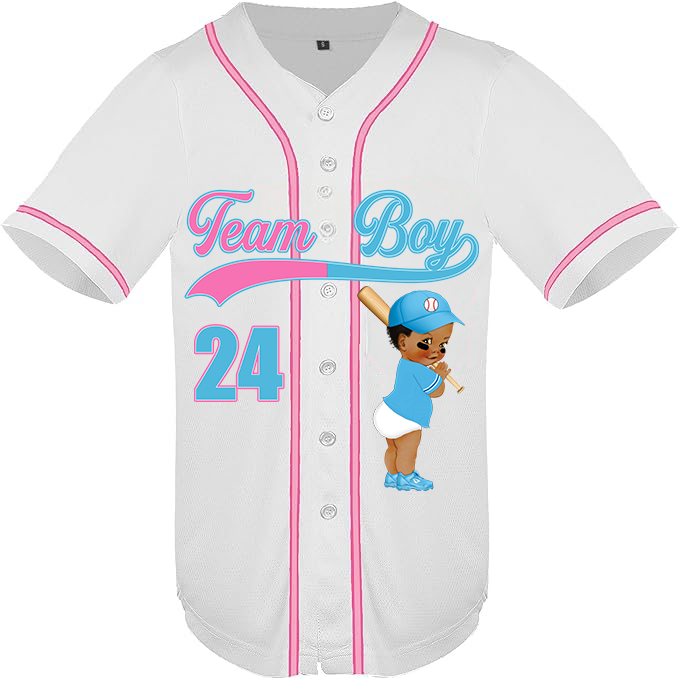 Gender Reveal Jersey Shirt Print Only