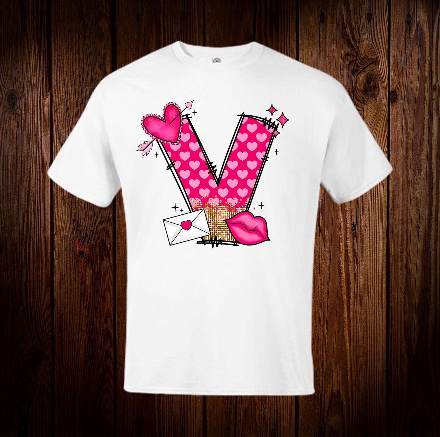 Valentine's Day Letter V Shirt