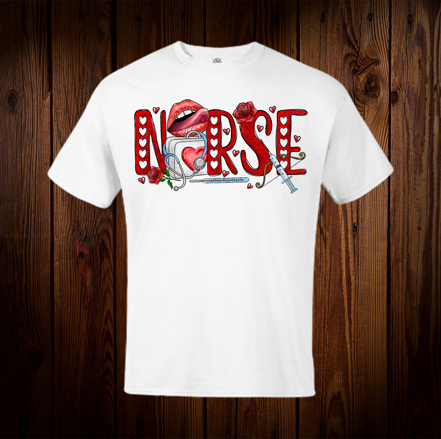 Valentine's Day Love Nurse With Lips Shirt