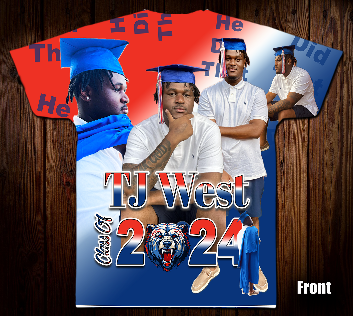 TJ West's 3D/Allover Grad Shirt
